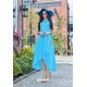 Sky Blue Premium Cotton Readymade Gown