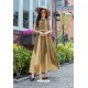 Cream And Brown Premium Cotton Readymade Gown