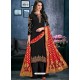 Black Satin Georgette Thread Embroidered Palazzo Suit