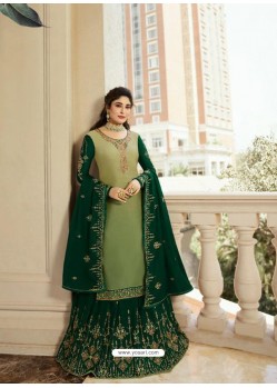Ravishing Light Green Georgette Embroidery Designer Party Wear Salwar Suits