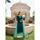 Glamorous Sea Green Blue Georgette Embroidery Designer Party Wear Salwar Suits