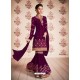 Fabulous Purple Designer Sharara Suit