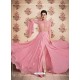 Scintillating Pink Front Cut Designer Suit