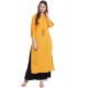 Trendy Yellow Rayon Printed Readymade Kurti With Bottom