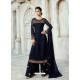 Fabulous Navy Blue Designer Embroidered Salwar Suit