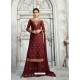 Awesome Maroon Designer Embroidered Salwar Suit