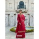 Marvellous Magenta Designer Embroidered Salwar Suit