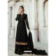 Scintillating Black Designer Embroidered Salwar Suit