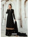 Scintillating Black Designer Embroidered Salwar Suit