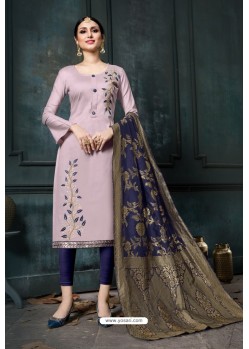 Fabulous Pink Embroidered Straight Salwar Suit