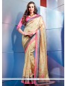 Pretty Beige Color Art Silk Casual Saree