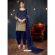 Scintillating Blue Designer Embroidered Salwar Suit