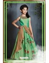 Classy Green Party Wear Gown for Girls