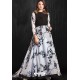 Trendy Black And White Party Wear Gown for Girls