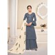 Trendy Grey Embroidered Palazzo Salwar Suit