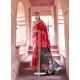 Classy Red Silk Wedding Party Wear Saree