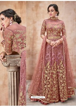Marvellous Pink Designer Anarkali Suit