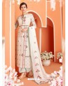 Awesome Off White Embroidered Palazzo Salwar Suit