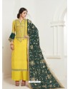 Scintillating Yellow Embroidered Palazzo Salwar Suit