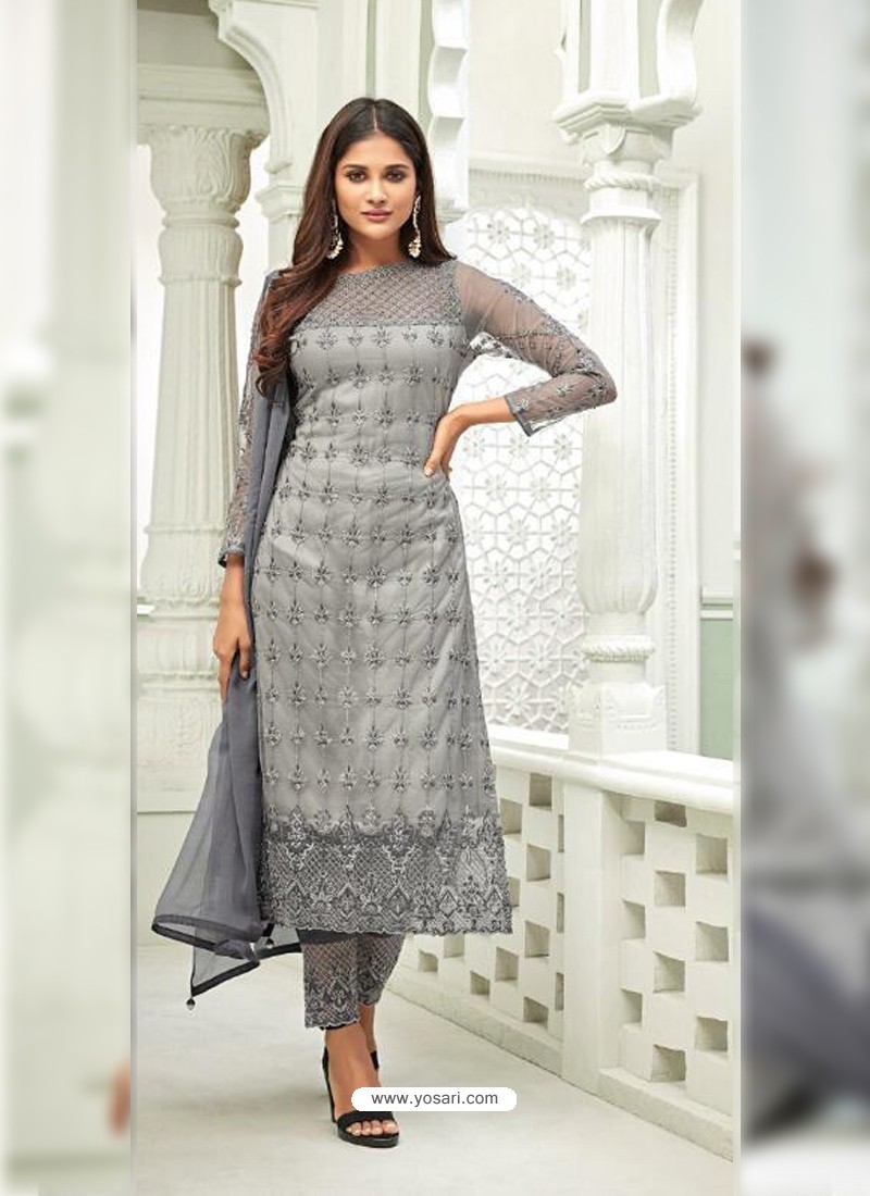 Indian Women 100 Percent Cotton Comfortable And Breathable Full Sleeves Red  And Grey Suit at Best Price in Zirakpur | Fashionista