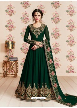 Fabulous Dark Green Designer Anarkali Suit