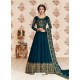 Ravishing Teal Blue Designer Anarkali Suit