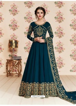 Ravishing Teal Blue Designer Anarkali Suit