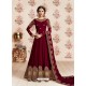 Awesome Maroon Designer Anarkali Suit