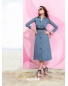 Ravishing Blue Designer Readymade Kurti