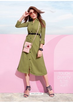 Awesome Green Designer Readymade Kurti