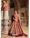 Ravishing Peach Embroidered Designer Anarkali Suit