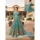 Fabulous Sky Blue Embroidered Designer Anarkali Suit