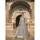 Scintillating Grey Embroidered Designer Anarkali Suit