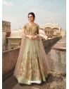 Awesome Peach Embroidered Designer Anarkali Suit