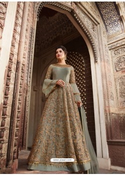 Ravishing Olive Green Designer Anarkali Suit