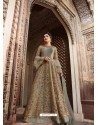 Ravishing Olive Green Designer Anarkali Suit