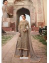 Awesome Grey Designer Anarkali Suit