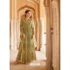 Ravishing Mehendi Embroidered Designer Anarkali Suit