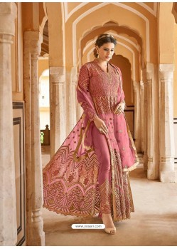 Fabulous Mauve Embroidered Designer Anarkali Suit