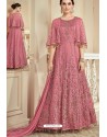 Fabulous Pink Embroidered Designer Anarkali Suit