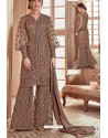 Ravishing Brown Designer Palazzo Salwar Suits