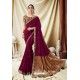 Awesome Red Silk Wedding Party Wear Saree