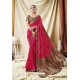 Trendy Pink Silk Wedding Party Wear Saree