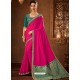 Rani Designer Embroidered Jacquard Worked Saree