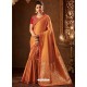 Mustard Designer Embroidered Jacquard Worked Saree