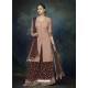 Coffee And Light Brown Georgette Heavy Embroidered Designer Sharara Suit