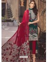 Ravishing Green Embroidered Straight Salwar Suit