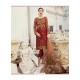 Trendy Maroon Embroidered Straight Salwar Suit