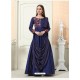 Fabulous Navy Blue Party Wear Gown for Girls