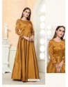 Glossy Gold Party Wear Gown for Girls